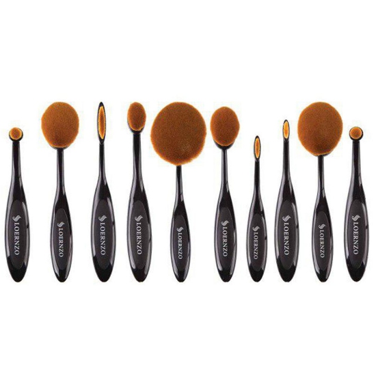 ست براش آرایشی حرفه ای لورنزو 10 عددی