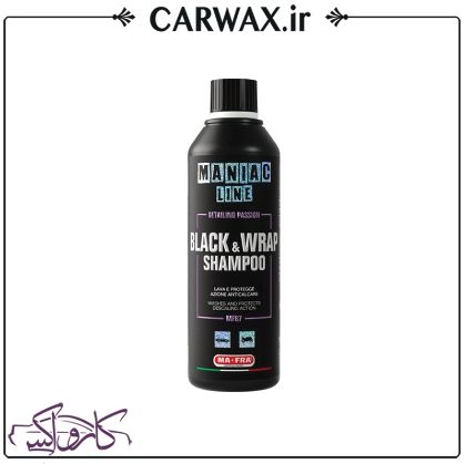 شامپو مخصوص رنگ مشکی و کاور مانیاک مفرا Mafra Maniac Line Black & Wrap Shampoo 500 ML