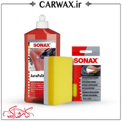 Sonax Application Sponge And Car Polish Auto Polidor Pack پک پد کاربردی اسفنجی و پولیش ماشین سوناکس