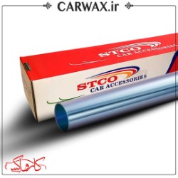شیشه دودی خودرو دو لایه تم آبی استیکو Stco متراژ 30 متر	
